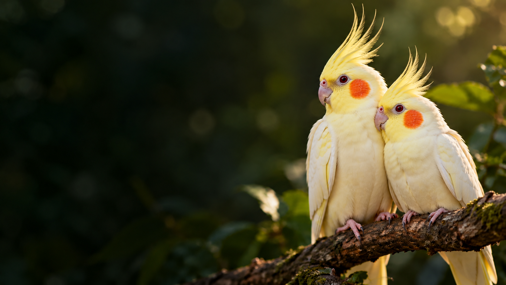 Pair of cockatiels